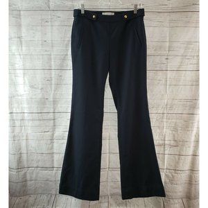 Ann Taylor LOFT Womens Kate Trouser Pants Sz 2 Blue Side Zip Mid Rise